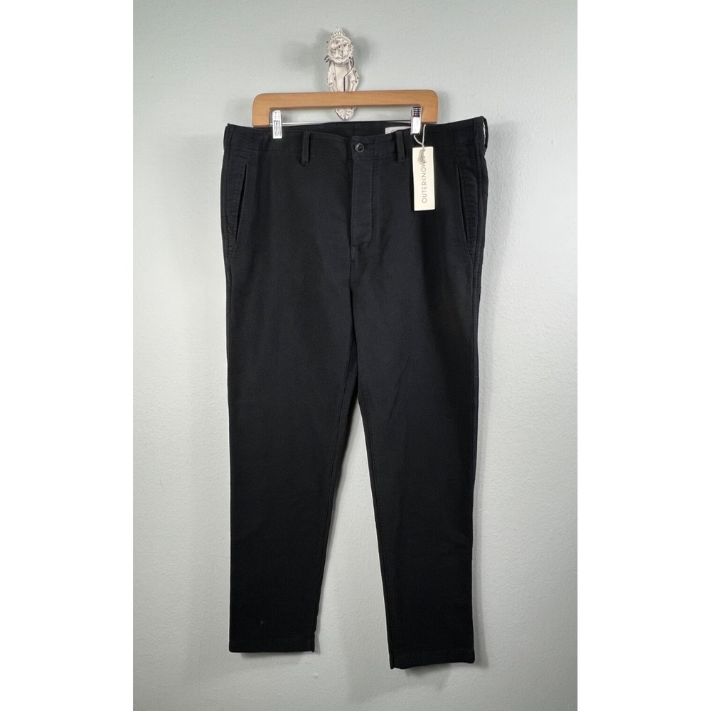 OUTERKNOWN Men's Pants 38 Organic Cotton‎ Flat Front Mid Rise Button Fly